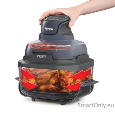 NINJA | 4-in-1 Portable Glass Air Fryer | FN101EUGY Crispi | Power 1700 W | Capacity 3.8 L | Blue/Black NINJA | 4-in-1 Portable Glass Air Fryer | FN101EUGY Crispi | Power 1700 W | Capacity 3.8 L | Blue/Black