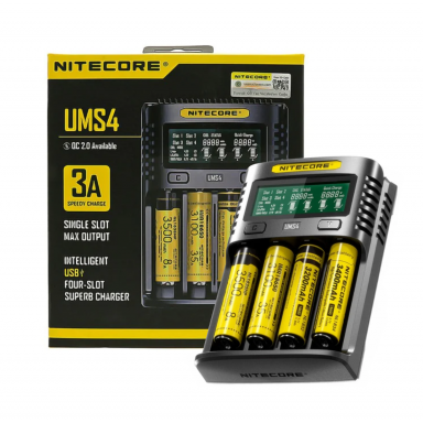 Nitecore UMS4 Intelligent USB Superb Baterijų įkroviklis Nitecore UMS4 Intelligent USB Superb Baterijų įkroviklis