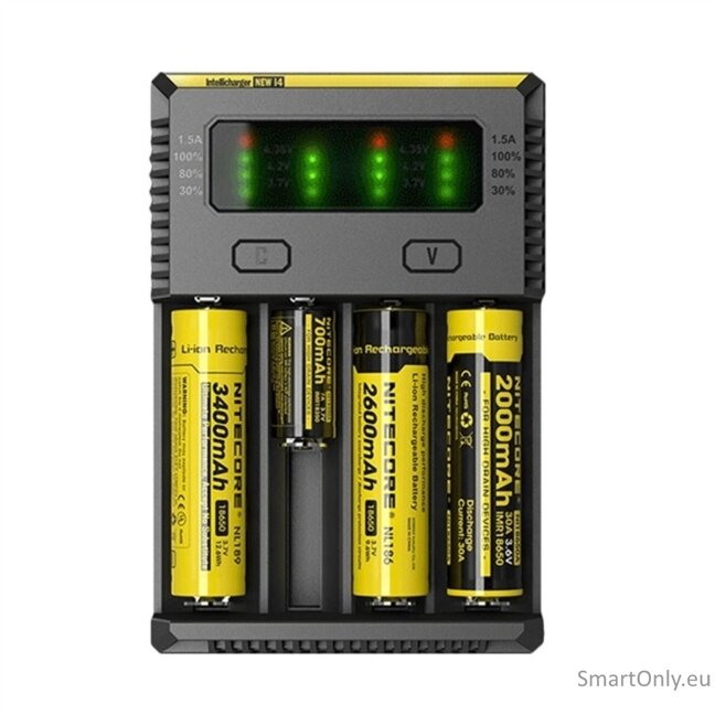 Nitecore Intellicharger New i4 Baterijų įkroviklis 2 Nitecore Intellicharger New i4 Baterijų įkroviklis 2