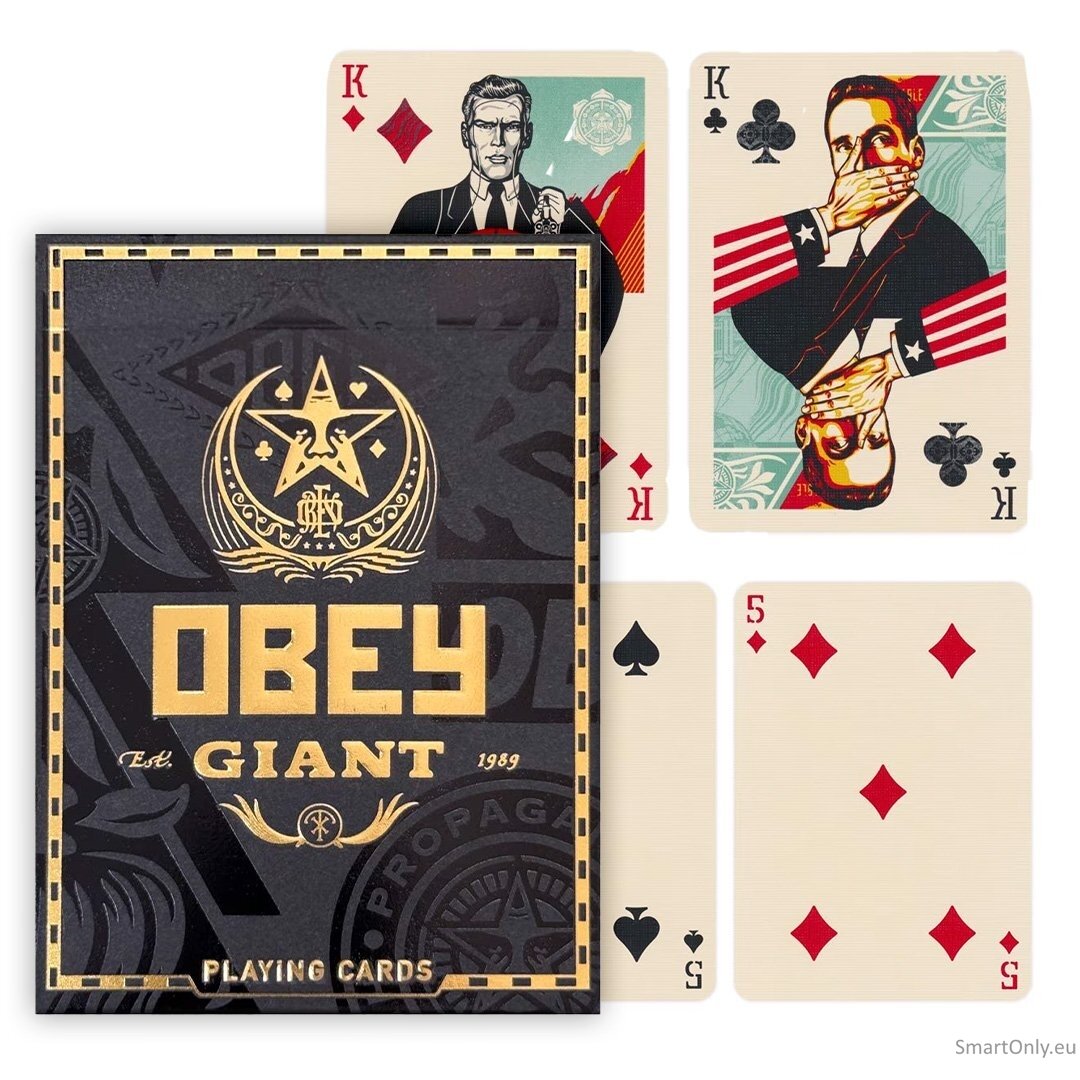 Obey žaidimo kortos, auksinis leidimas Theory11 Obey žaidimo kortos, auksinis leidimas Theory11