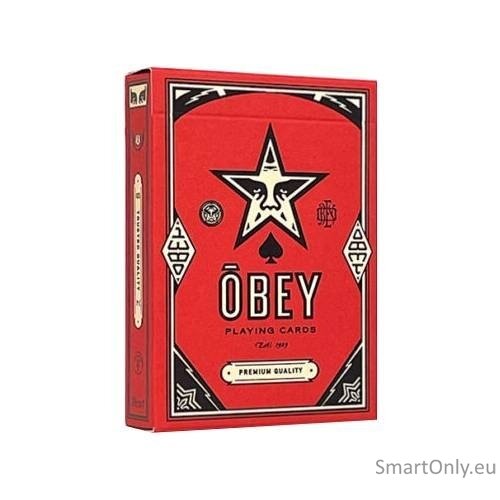 Obey žaidimo kortos raudonos Theory11 10 Obey žaidimo kortos raudonos Theory11 10