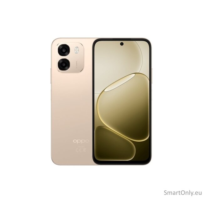 OPPO A6 4G (CPH2817) | Aurora Gold | 6.75 " | IPS LCD | 1570 x 720 pixels | Qualcomm | Snapdragon 685 | Internal RAM 6 GB | 256 GB | Dual SIM | 4G | Main camera resolution 50 MP | Secondary camera resolution 8 MP | Android | 15 | 7000 mAh 1