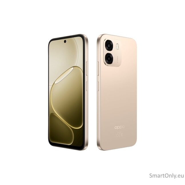 OPPO A6 4G (CPH2817) | Aurora Gold | 6.75 " | IPS LCD | 1570 x 720 pixels | Qualcomm | Snapdragon 685 | Internal RAM 6 GB | 256 GB | Dual SIM | 4G | Main camera resolution 50 MP | Secondary camera resolution 8 MP | Android | 15 | 7000 mAh OPPO A6 4G (CPH2817) | Aurora Gold | 6.75 " | IPS LCD | 1570 x 720 pixels | Qualcomm | Snapdragon 685 | Internal RAM 6 GB | 256 GB | Dual SIM | 4G | Main camera resolution 50 MP | Secondary camera resolution 8 MP | Android | 15 | 7000 mAh