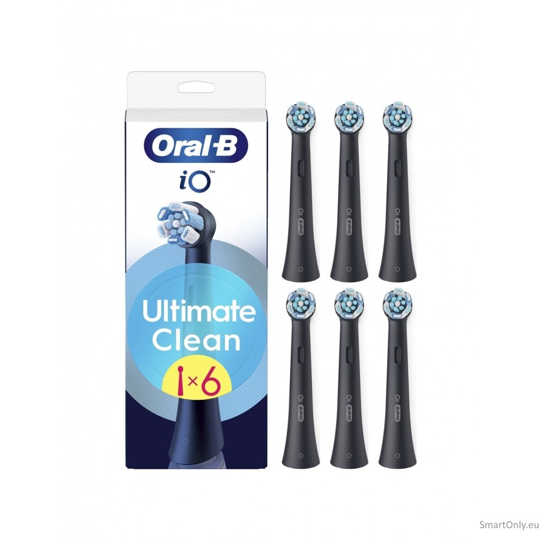 Oral-B Replaceable toothbrush heads | iO UltimateClean | Heads | For adults | Number of brush heads included 6 | Black