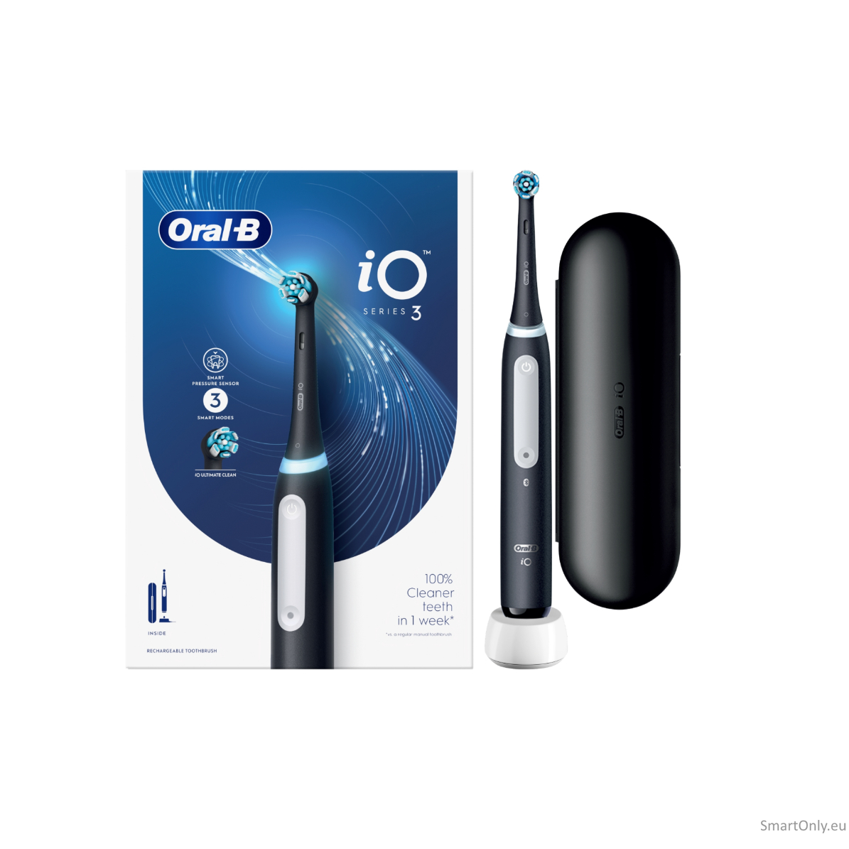 Oral-B iO3 Series Electric toothbrush, Black + Travel case | Oral-B Oral-B iO3 Series Electric toothbrush, Black + Travel case | Oral-B