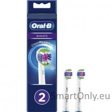 Oral-B Replacement Head with CleanMaximiser Technology EB18 RB-2 3D White Heads For adults Number of brush heads included 2 Number of teeth brushing modes Does not apply White