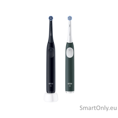 Oral-B Electric Toothbrush, Duo pack | iO2 Series | Rechargeable | For adults | Number of brush heads included 2 | Number of teeth brushing modes 3 | Night Black and Green Forest