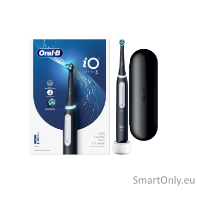 Oral-B iO3 Series Electric toothbrush, Black + Travel case | Oral-B Oral-B iO3 Series Electric toothbrush, Black + Travel case | Oral-B