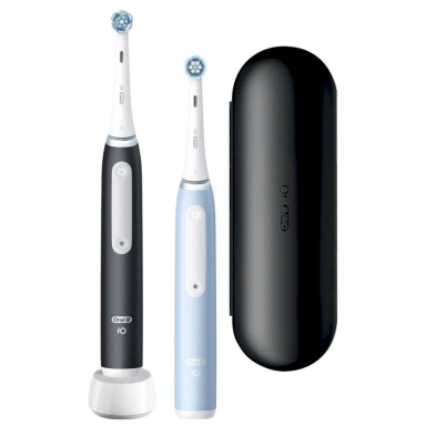 Oral-B iO3 Series  Electric Toothbrush Duo Pack, Matt Black/Ice Blue Oral-B