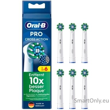 Oral-B Pro Cross Action Replaceable Toothbrush Heads, 6-pack, White Oral-B Pro Cross Action Replaceable Toothbrush Heads, 6-pack, White