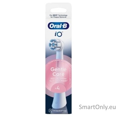 Oral-B Replaceable toothbrush heads | iO Gentle Care | Heads | For adults | Number of brush heads included 4 | Number of teeth brushing modes Does not apply | White