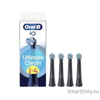 Oral-B Replaceable toothbrush heads | iO UltimateClean | Heads | For adults | Number of brush heads included 4 | Black