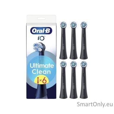 Oral-B Replaceable toothbrush heads | iO UltimateClean | Heads | For adults | Number of brush heads included 6 | Black