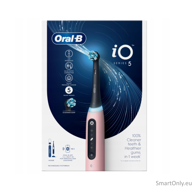 Oral-B iO5 Series Electric toothbrush, Pink | Oral-B 2