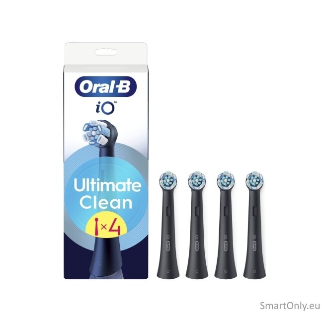 Oral-B Replaceable toothbrush heads | iO UltimateClean | Heads | For adults | Number of brush heads included 4 | Black Oral-B Replaceable toothbrush heads | iO UltimateClean | Heads | For adults | Number of brush heads included 4 | Black