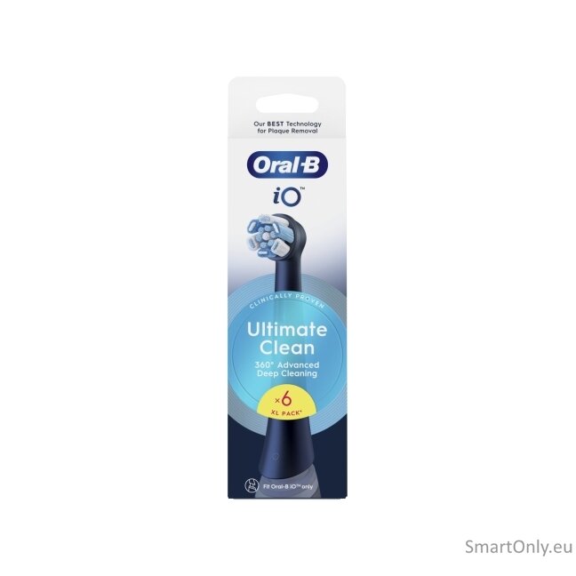 Oral-B Replaceable toothbrush heads | iO UltimateClean | Heads | For adults | Number of brush heads included 6 | Black 2 Oral-B Replaceable toothbrush heads | iO UltimateClean | Heads | For adults | Number of brush heads included 6 | Black 2