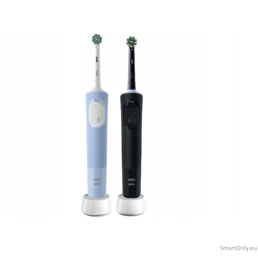 Oral-B Electric Toothbrushes | Vitality Pro Duo | Rechargeable | For adults | Number of brush heads included 2 | Number of teeth brushing modes 3 | Black/Blue White 1 Oral-B Electric Toothbrushes | Vitality Pro Duo | Rechargeable | For adults | Number of brush heads included 2 | Number of teeth brushing modes 3 | Black/Blue White 1