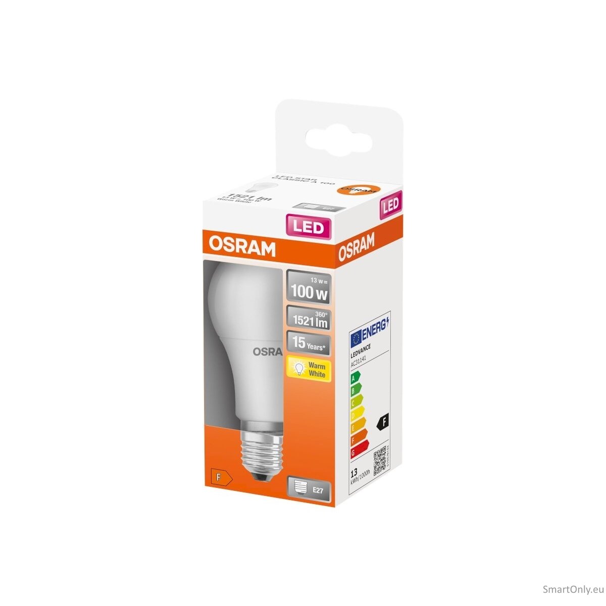 Osram Parathom Classic LED 100 non-dim 13W/827 E27 bulb 1 Osram Parathom Classic LED 100 non-dim 13W/827 E27 bulb 1
