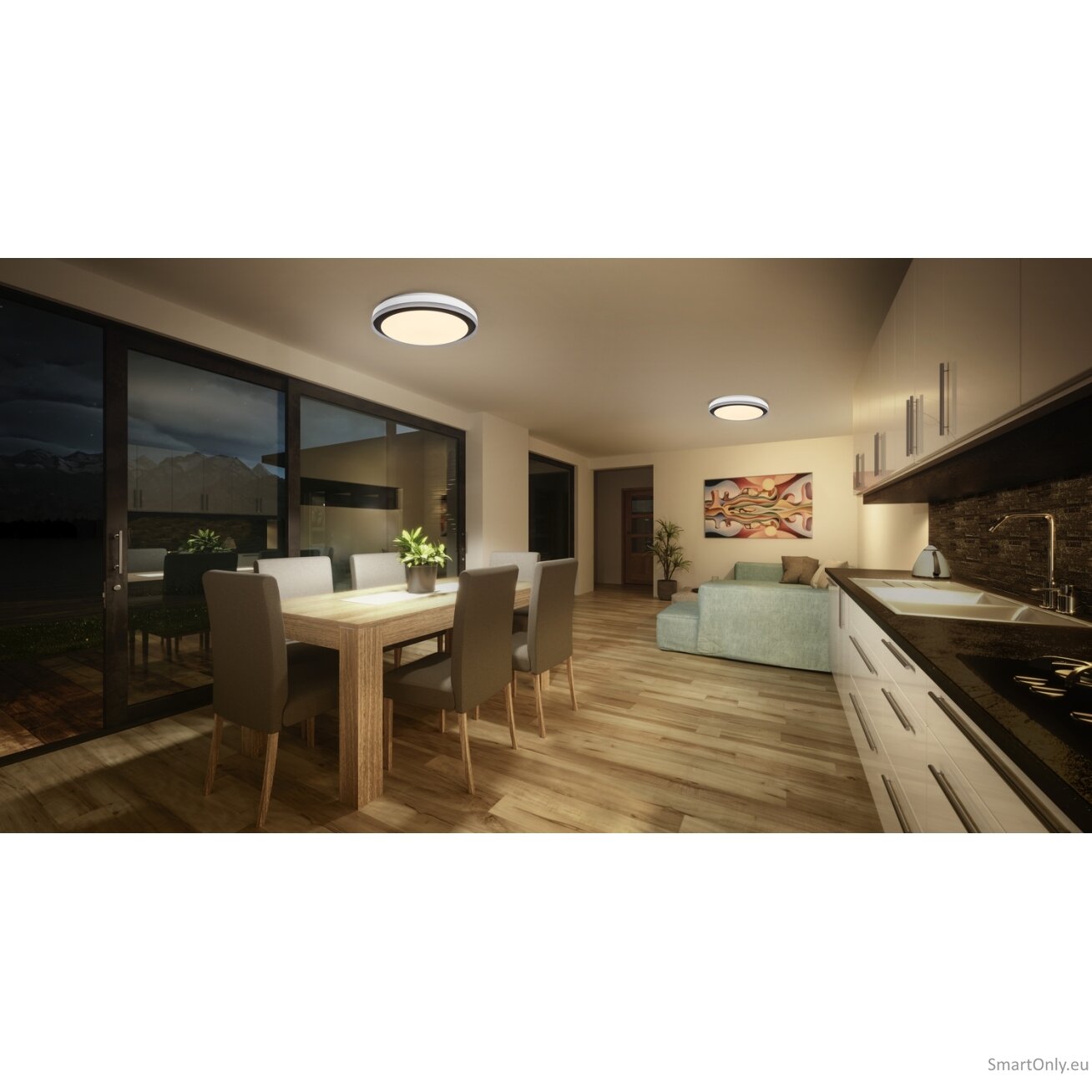 Osram SMART+ WIFI ORBIS MAGIC WALL/CEILING 500mm RGB+TW Dimmable black+white | 38 W | RGBTW | Wi-Fi 3