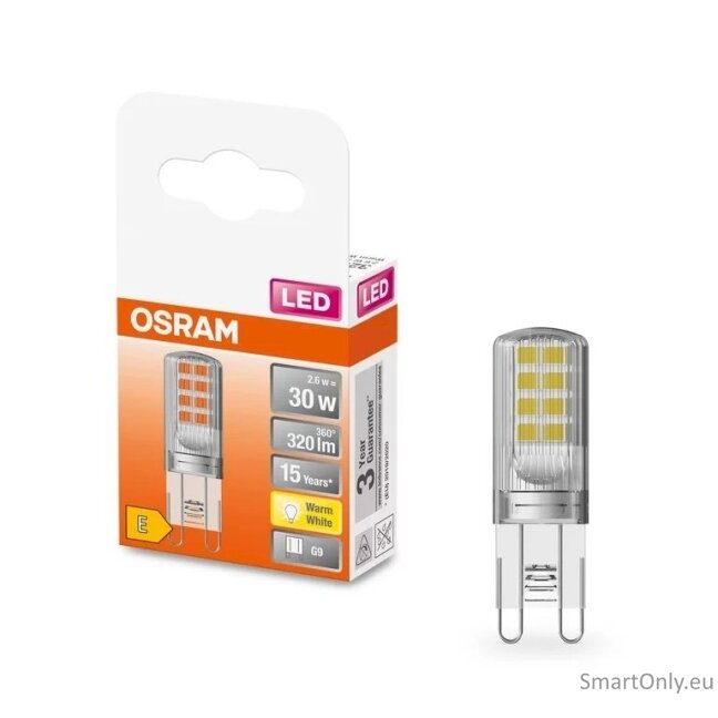 Osram Parathom Clear capsule LED 30 non-dim 2,6W/827 G9 bulb 3 Osram Parathom Clear capsule LED 30 non-dim 2,6W/827 G9 bulb 3