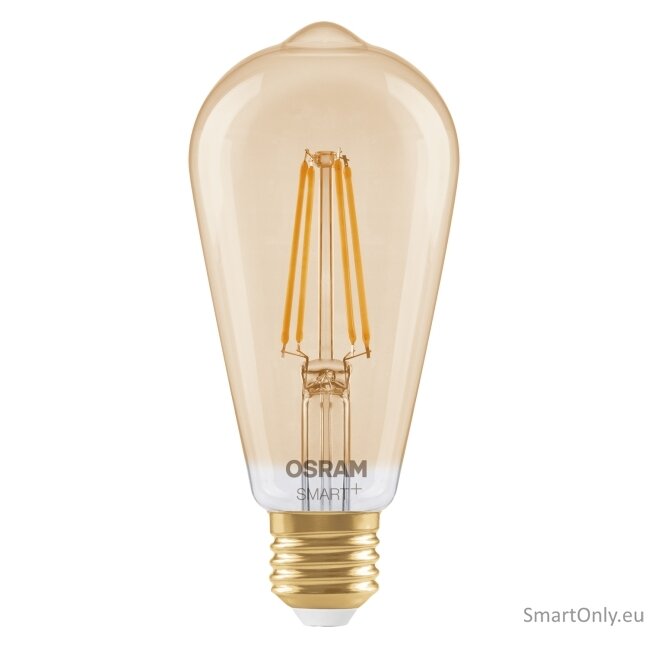 Osram SMART+ MATTER Filament Dimmable Classic Edison 53 824 Gold | E27 | 6 W | Warm White | Wi-Fi 3 Osram SMART+ MATTER Filament Dimmable Classic Edison 53 824 Gold | E27 | 6 W | Warm White | Wi-Fi 3