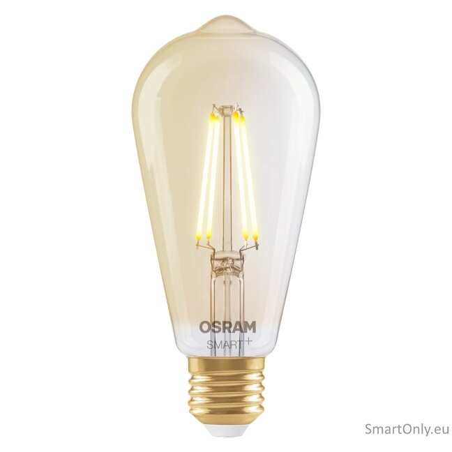 Osram SMART+ MATTER Filament Dimmable Classic Edison 53 824 Gold | E27 | 6 W | Warm White | Wi-Fi 4 Osram SMART+ MATTER Filament Dimmable Classic Edison 53 824 Gold | E27 | 6 W | Warm White | Wi-Fi 4