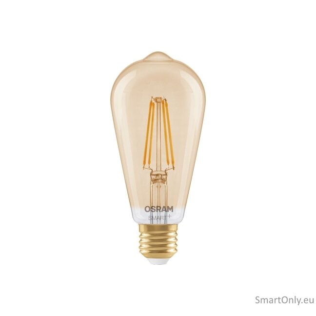 Osram SMART+ MATTER Filament Dimmable Classic Edison 53 824 Gold | E27 | 6 W | Warm White | Wi-Fi 5 Osram SMART+ MATTER Filament Dimmable Classic Edison 53 824 Gold | E27 | 6 W | Warm White | Wi-Fi 5