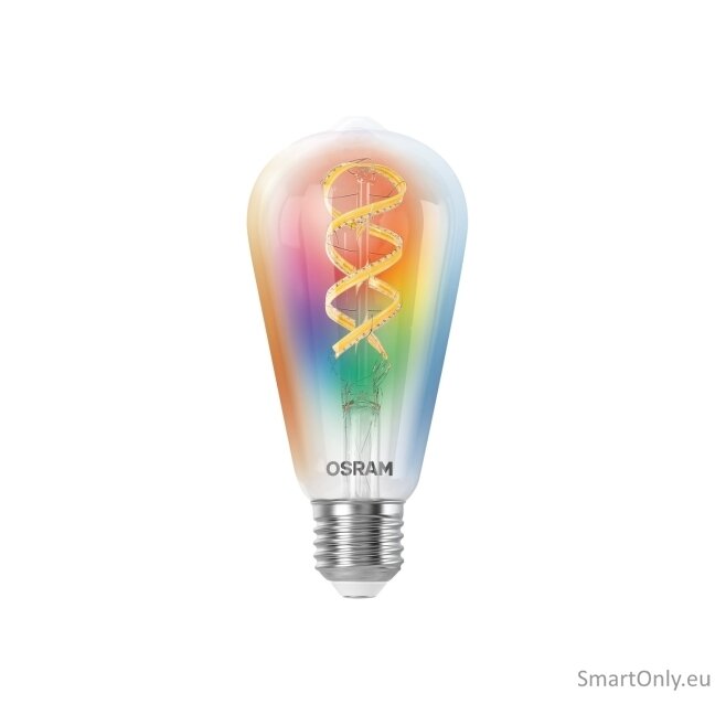 Osram SMART+ MATTER Filament Multicolor Classic Edison 40 | E27 | 4.8 W | RGBW | Wi-Fi 5 Osram SMART+ MATTER Filament Multicolor Classic Edison 40 | E27 | 4.8 W | RGBW | Wi-Fi 5