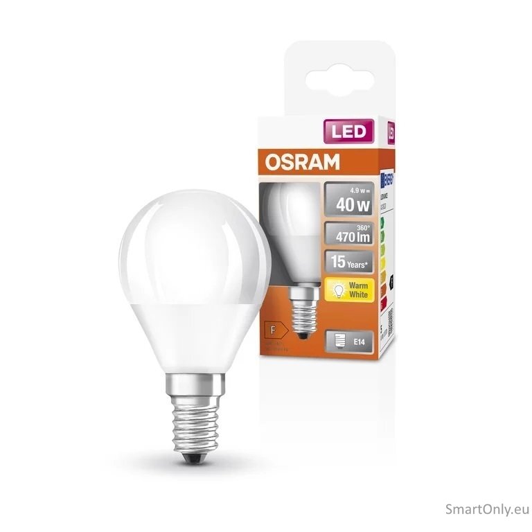 Osram Parathom Classic P LED 40 non-dim 4,9W/827 E14 bulb 2 Osram Parathom Classic P LED 40 non-dim 4,9W/827 E14 bulb 2