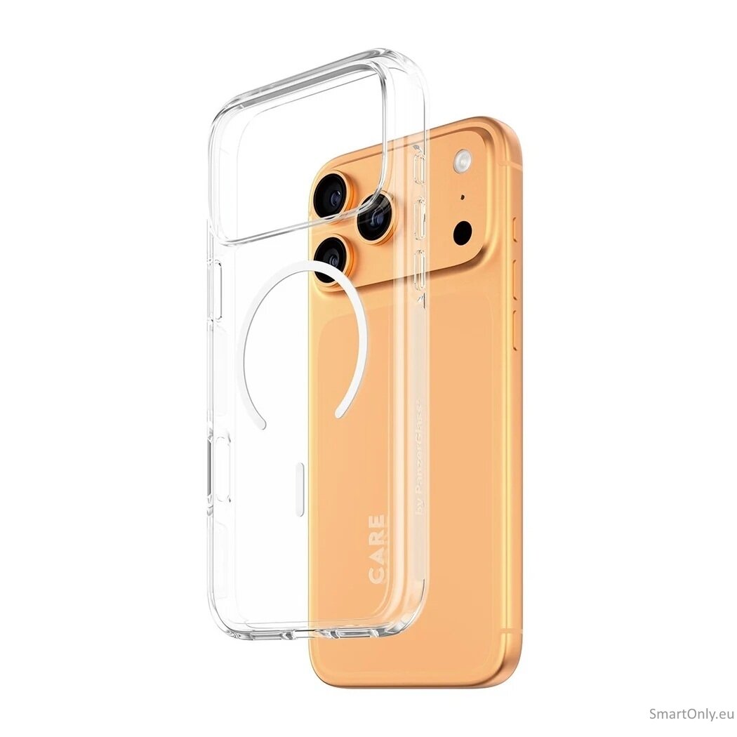 PanzerGlass Flagship Case | Back cover | Apple | iPhone 17 Pro Max | Recycled plastic | Transparent | Urban Explorer w. White MagSafe PanzerGlass Flagship Case | Back cover | Apple | iPhone 17 Pro Max | Recycled plastic | Transparent | Urban Explorer w. White MagSafe