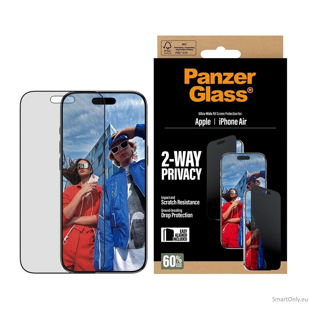 PanzerGlass Screen protector | Apple | iPhone Air | Glass | Transparent | Ultra-Wide Fit w. EasyAligner PanzerGlass Screen protector | Apple | iPhone Air | Glass | Transparent | Ultra-Wide Fit w. EasyAligner