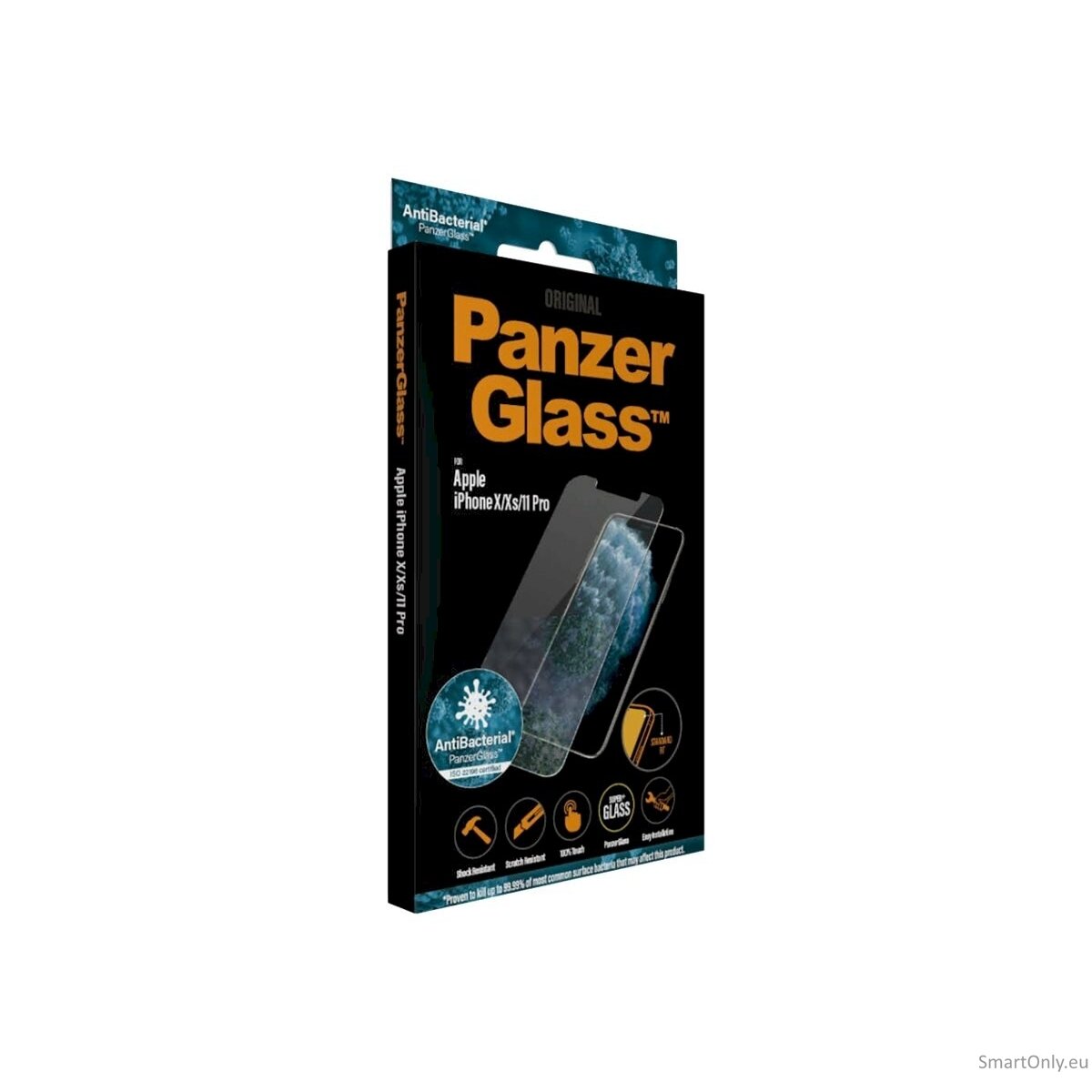 PanzerGlass 2661 Screen Protector, iPhone, X/XS, Tempered glass, Transparent 5