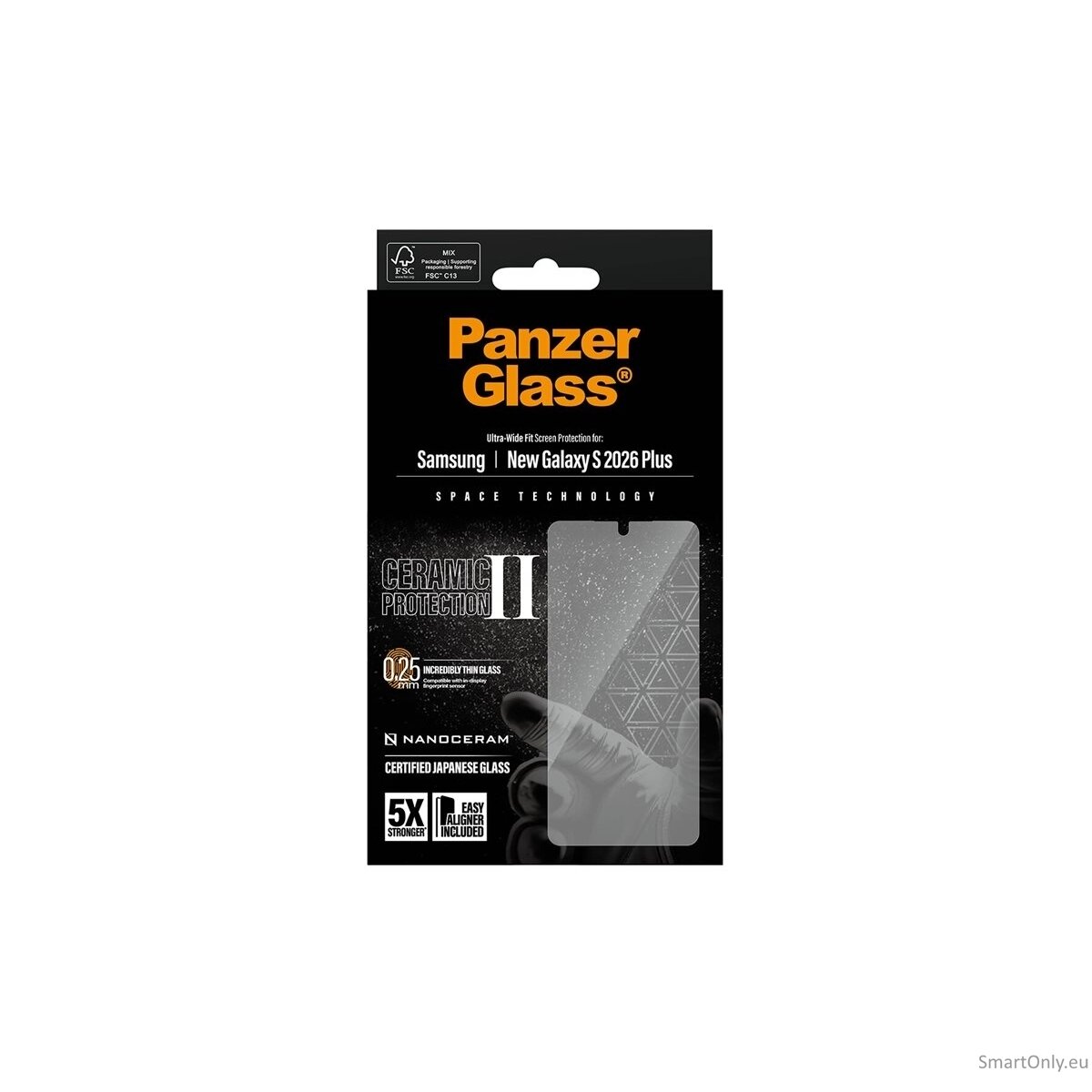 PanzerGlass Ceramic Screen Protector Samsung New Galaxy S26 Plus | Ultra-Wide Fit w. EasyAligner | PanzerGlass 2
