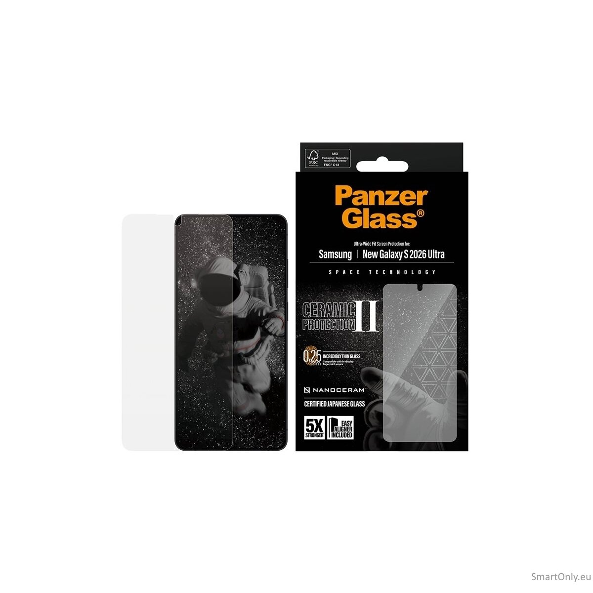 PanzerGlass Ceramic Screen Protector Samsung New Galaxy S26 Ultra | Ultra-Wide Fit w. EasyAligner | PanzerGlass PanzerGlass Ceramic Screen Protector Samsung New Galaxy S26 Ultra | Ultra-Wide Fit w. EasyAligner | PanzerGlass