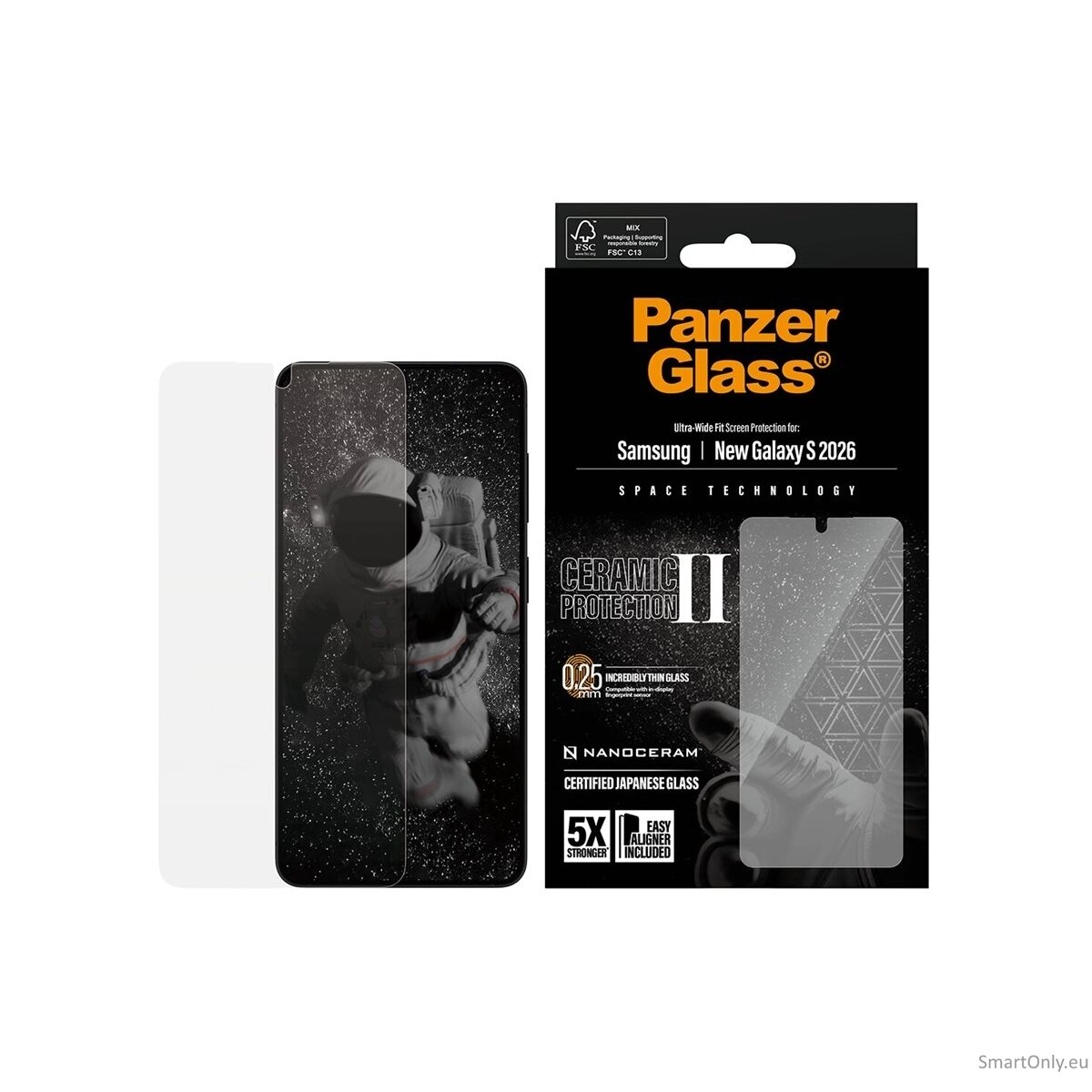 PanzerGlass Ceramic Screen Protector Samsung New Galaxy S26 | Ultra-Wide Fit w. EasyAligner | PanzerGlass PanzerGlass Ceramic Screen Protector Samsung New Galaxy S26 | Ultra-Wide Fit w. EasyAligner | PanzerGlass