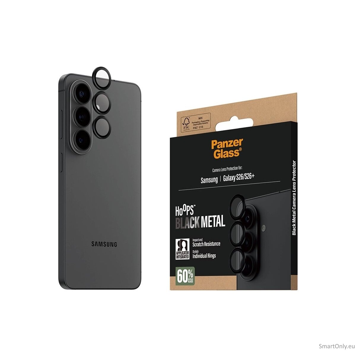PanzerGlass Hoops Camera Lens Protector Black Samsung New Galaxy S26 | S26 Plus | PanzerGlass 4 PanzerGlass Hoops Camera Lens Protector Black Samsung New Galaxy S26 | S26 Plus | PanzerGlass 4