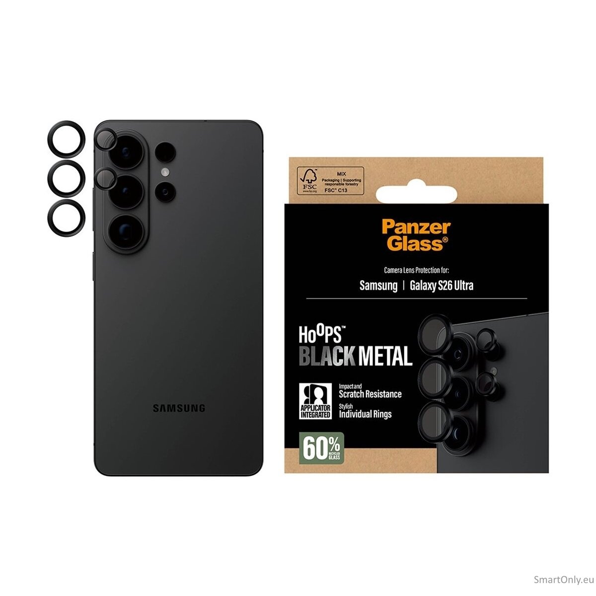 PanzerGlass Hoops Camera Lens Protector Black Samsung New Galaxy S26 Ultra | PanzerGlass 2 PanzerGlass Hoops Camera Lens Protector Black Samsung New Galaxy S26 Ultra | PanzerGlass 2