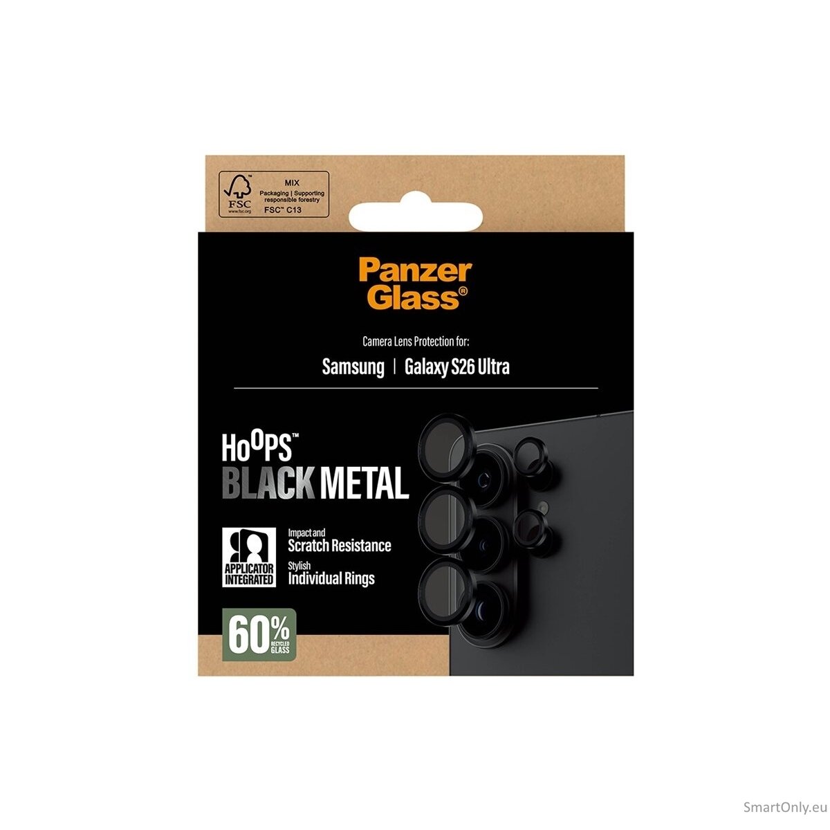 PanzerGlass Hoops Camera Lens Protector Black Samsung New Galaxy S26 Ultra | PanzerGlass 6