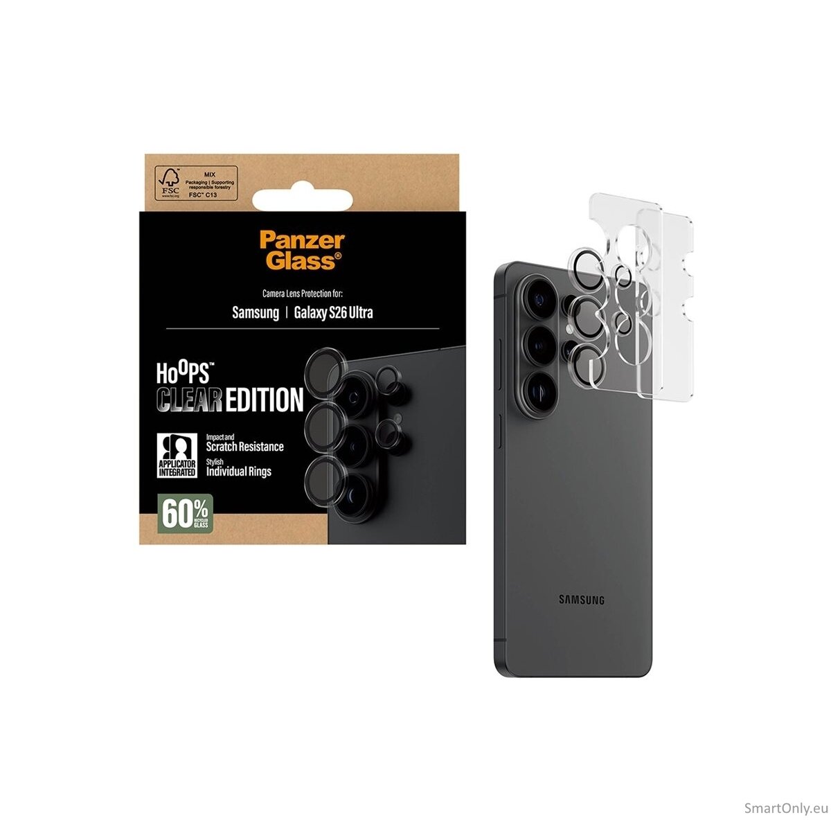 PanzerGlass Hoops Camera Lens Protector Transparent Samsung New Galaxy S26 Ultra | PanzerGlass 3