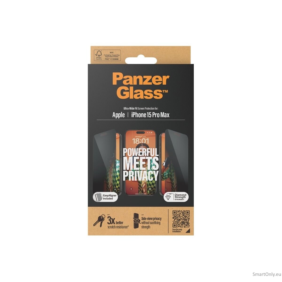 PanzerGlass Privacy Screen Protector iPhone 15 Pro Max, Ultra-Wide Fit W. Easyaligner 4 PanzerGlass Privacy Screen Protector iPhone 15 Pro Max, Ultra-Wide Fit W. Easyaligner 4
