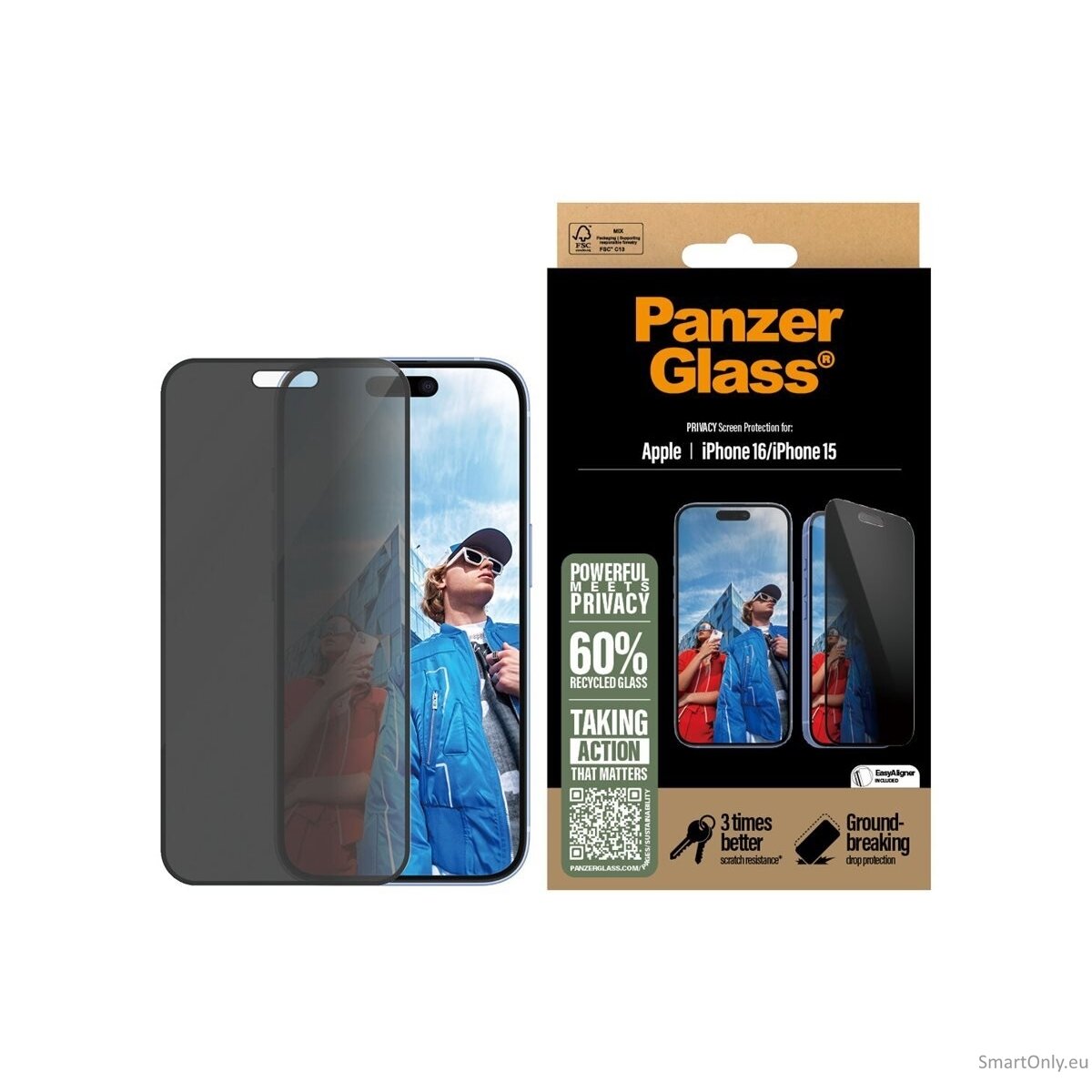 PanzerGlass Privacy Screen Protector iPhone 16 / iPhone 15 | Ultra-Wide Fit | PanzerGlass 1 PanzerGlass Privacy Screen Protector iPhone 16 / iPhone 15 | Ultra-Wide Fit | PanzerGlass 1