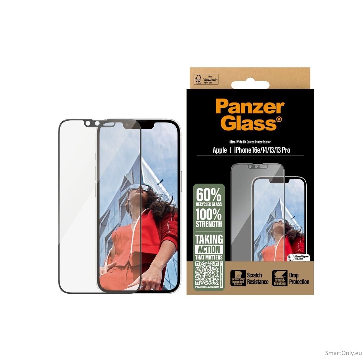 PanzerGlass Screen protector | Apple | iPhone 13/iPhone 13 Pro/iPhone 14/iPhone 16e | Glass | Transparent | Ultra-Wide Fit W. Aligner 1 PanzerGlass Screen protector | Apple | iPhone 13/iPhone 13 Pro/iPhone 14/iPhone 16e | Glass | Transparent | Ultra-Wide Fit W. Aligner 1
