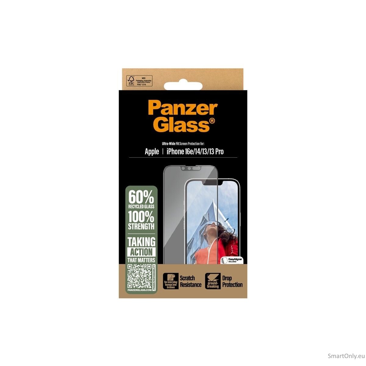 PanzerGlass Screen protector | Apple | iPhone 13/iPhone 13 Pro/iPhone 14/iPhone 16e | Glass | Transparent | Ultra-Wide Fit W. Aligner 3 PanzerGlass Screen protector | Apple | iPhone 13/iPhone 13 Pro/iPhone 14/iPhone 16e | Glass | Transparent | Ultra-Wide Fit W. Aligner 3