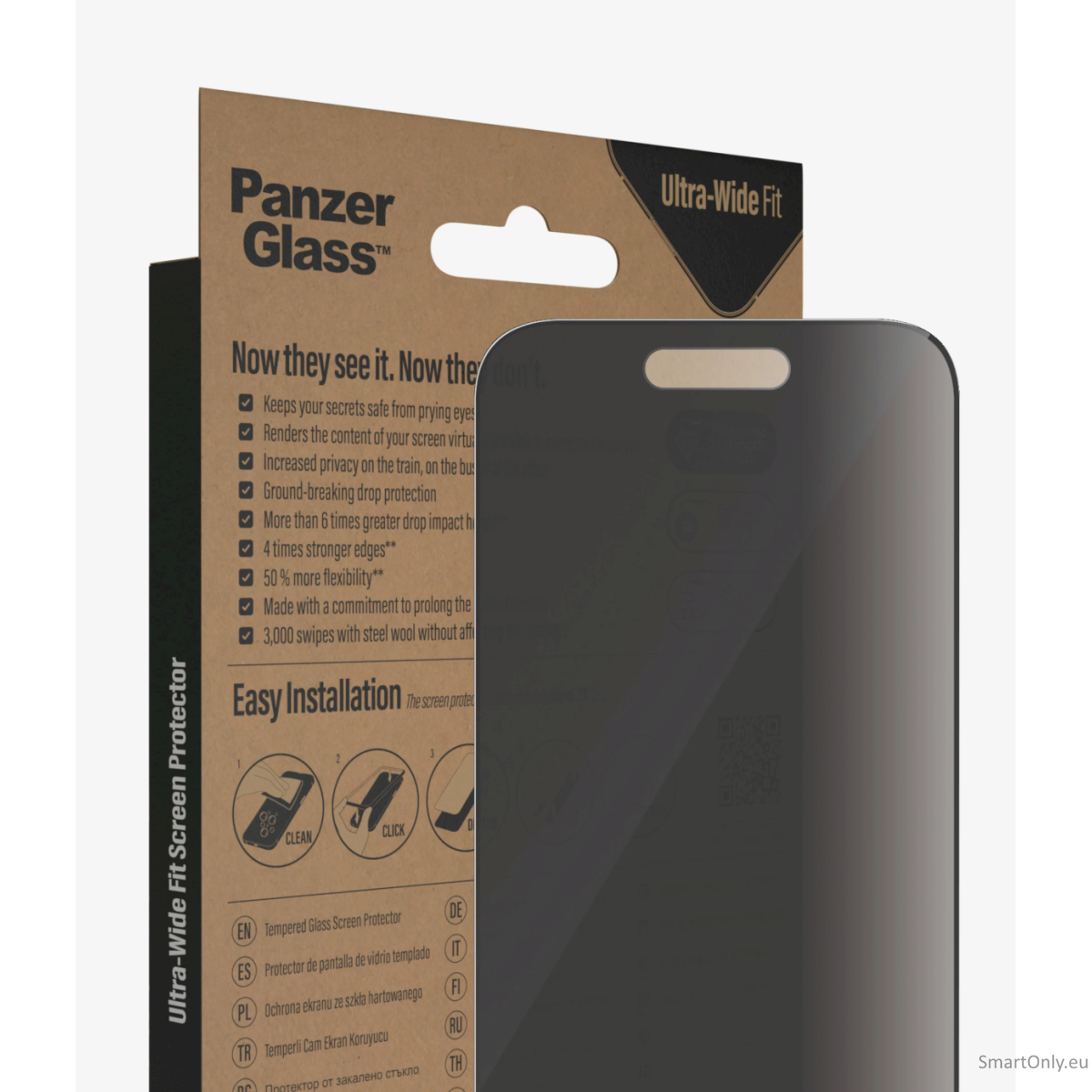 PanzerGlass Screen protector, Apple, iPhone 14 Pro, Glass, Black, Privacy 2 PanzerGlass Screen protector, Apple, iPhone 14 Pro, Glass, Black, Privacy 2