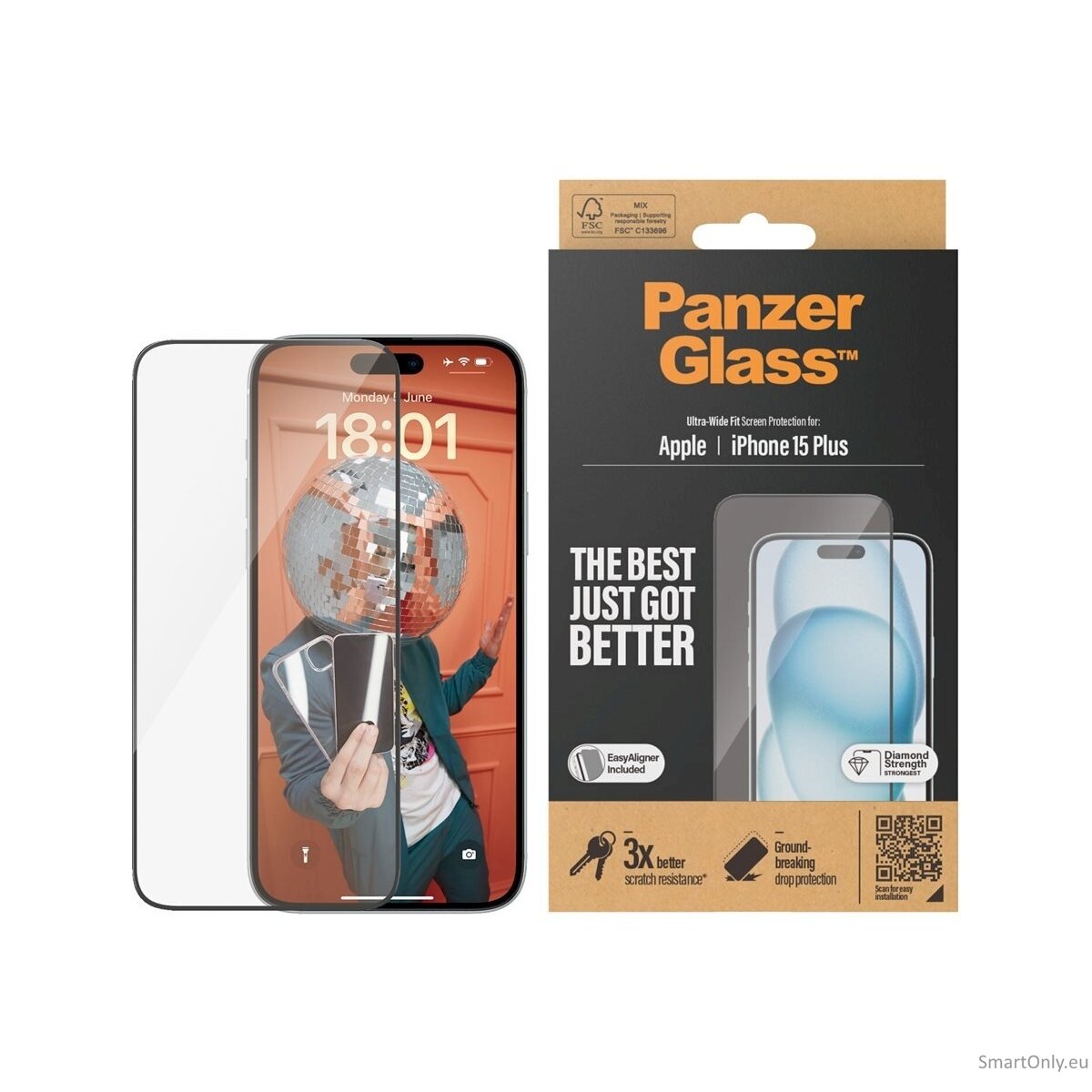 PanzerGlass Screen protector, Apple, IPhone 15 Plus, Glass, Transparent 6 PanzerGlass Screen protector, Apple, IPhone 15 Plus, Glass, Transparent 6
