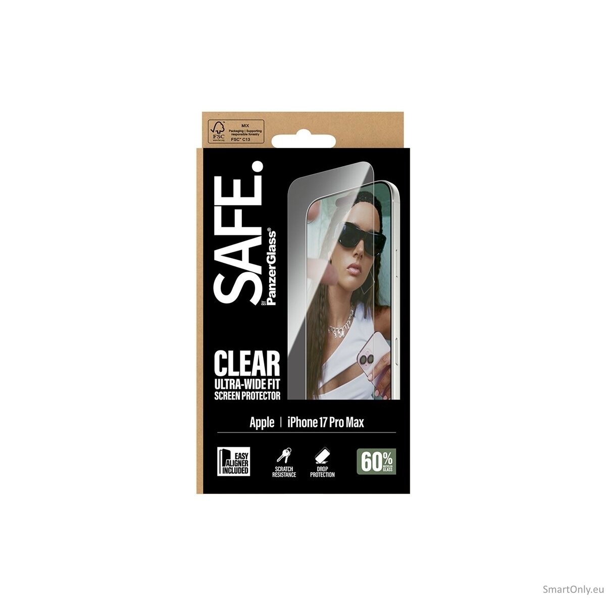 PanzerGlass Screen protector | Apple | iPhone 17 Pro Max | Transparent | Ultra-Wide Fit w. EasyAligner 7 PanzerGlass Screen protector | Apple | iPhone 17 Pro Max | Transparent | Ultra-Wide Fit w. EasyAligner 7