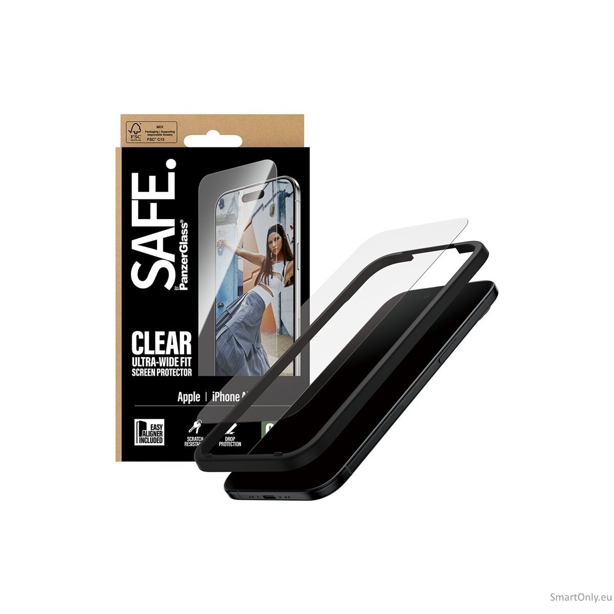 PanzerGlass Screen protector | Apple | iPhone Air | Glass | Transparent | Ultra-Wide Fit w. EasyAligner 7 PanzerGlass Screen protector | Apple | iPhone Air | Glass | Transparent | Ultra-Wide Fit w. EasyAligner 7