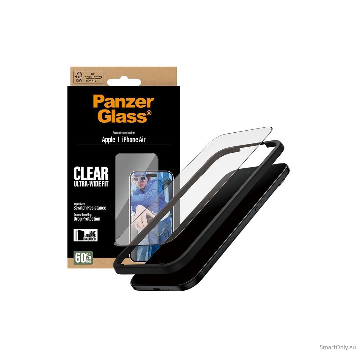 PanzerGlass Screen Protector iPhone 2025 6.6" | Ultra- Wide Fit w. EasyAligner | PanzerGlass 8 PanzerGlass Screen Protector iPhone 2025 6.6" | Ultra- Wide Fit w. EasyAligner | PanzerGlass 8