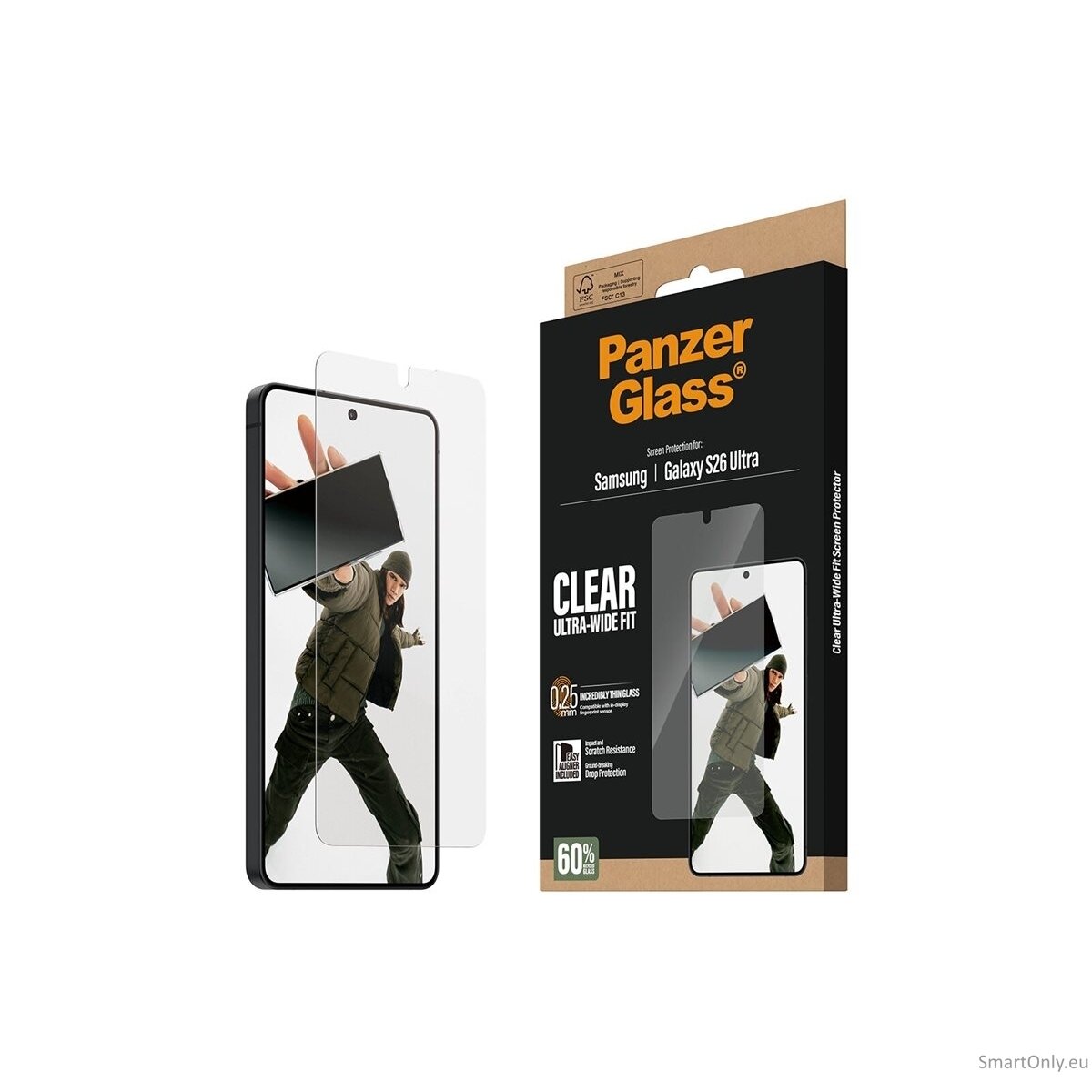 PanzerGlass Screen Protector Samsung New Galaxy S26 Ultra | Ultra-Wide Fit w. EasyAligner | PanzerGlass 3