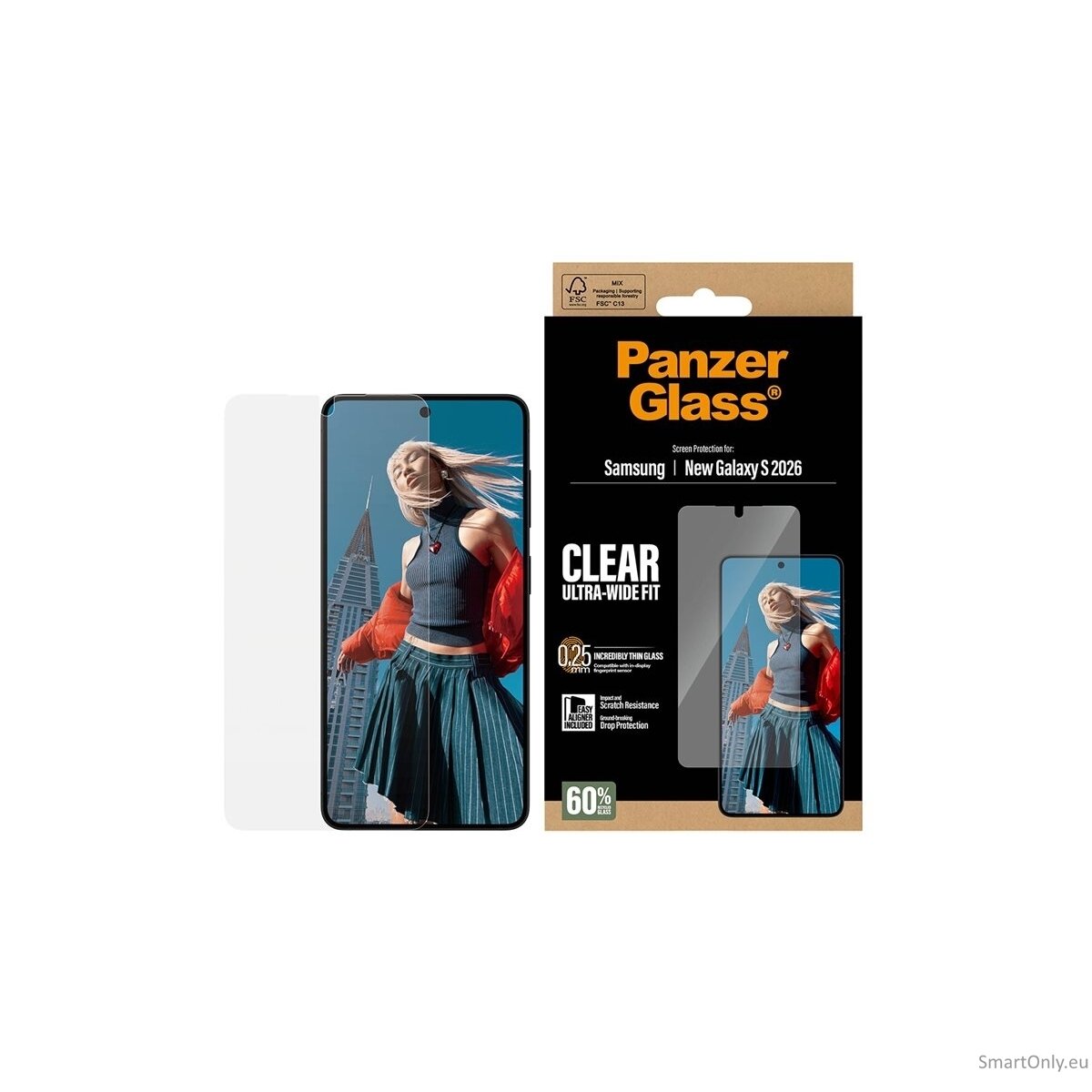 PanzerGlass Screen Protector Samsung New Galaxy S26 | Ultra-Wide Fit w. EasyAligner | PanzerGlass 3 PanzerGlass Screen Protector Samsung New Galaxy S26 | Ultra-Wide Fit w. EasyAligner | PanzerGlass 3